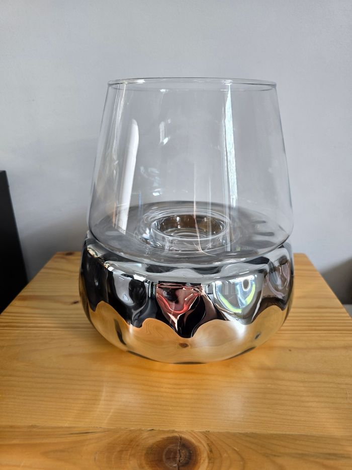Vase chrome argenté