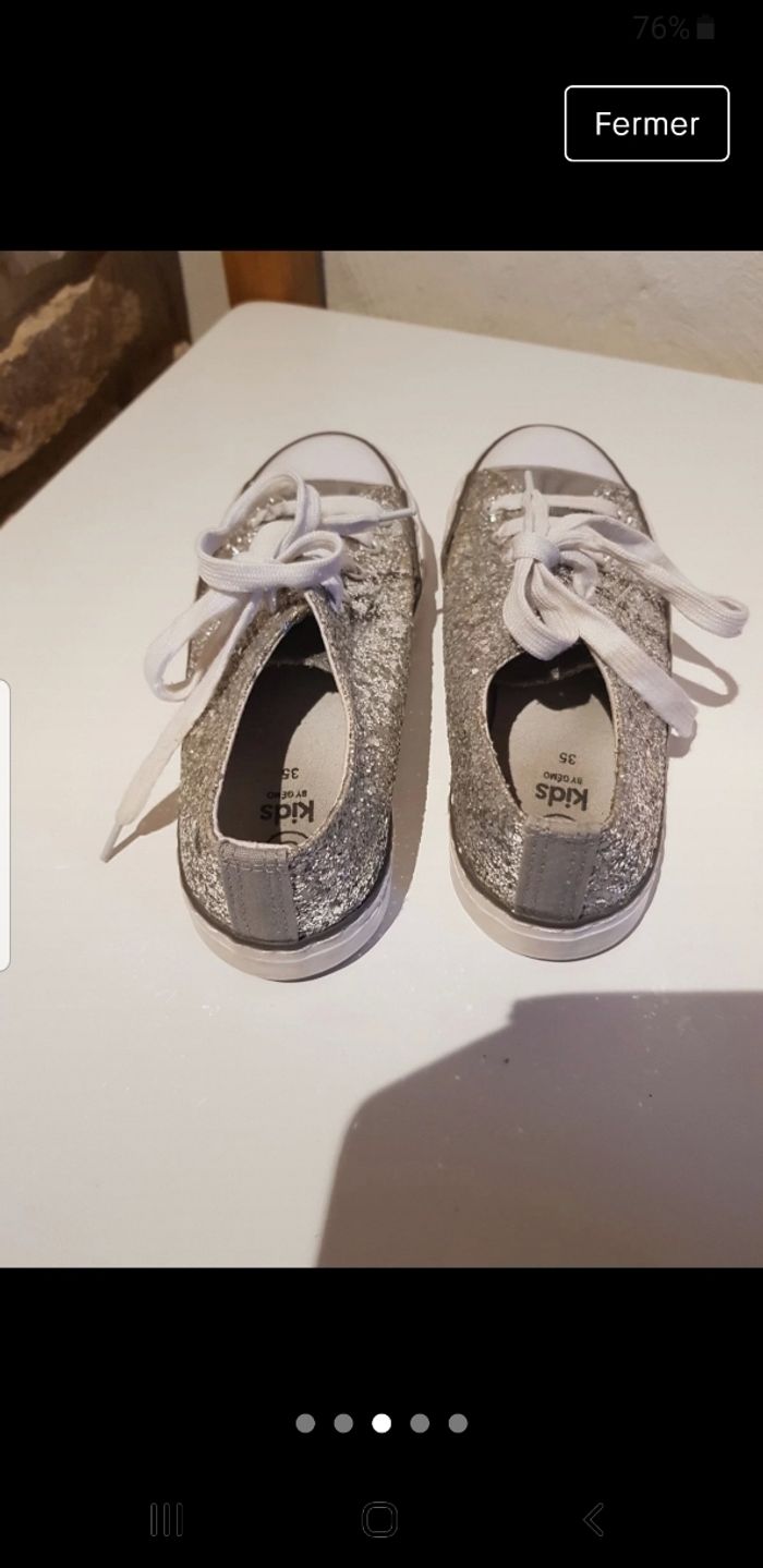 Baskets à paillettes taille 35 - photo numéro 3
