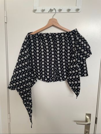 Short Zara noir à motifs à nouer
