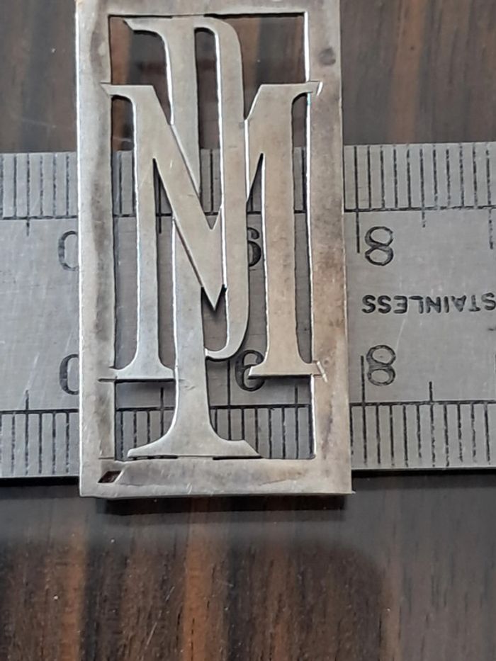Grand monogramme en argent art déco PM ou MP - photo numéro 8