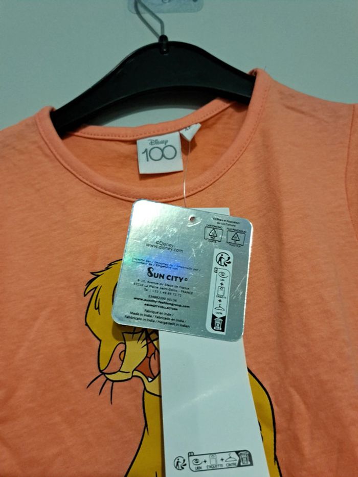 T-shirt corail Simba Disney 100 ans - photo numéro 8