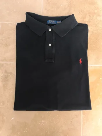 Polo Ralph Lauren homme 3XB noir logo rouge excellent état