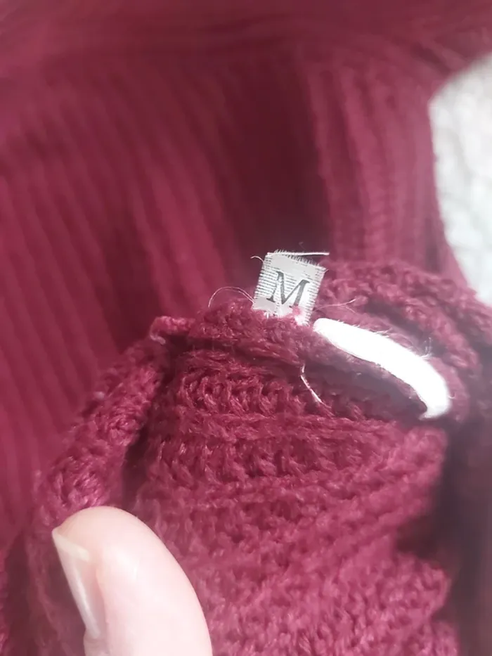 Pull bordeaux manche 3/4 - photo numéro 4