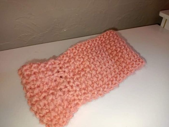 Bandeau laine rose neuf - photo numéro 3