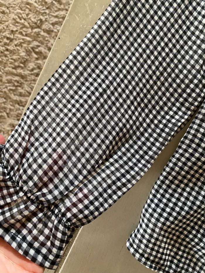 Chemise vichy noire et blanche à petits carreaux taille S / M - photo numéro 17