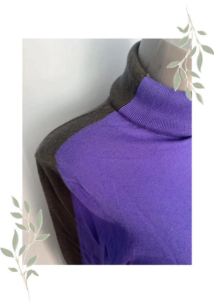 Pull Bicolore en Cachemire – Balenciaga Knits – Taille 38 💜 - photo numéro 3