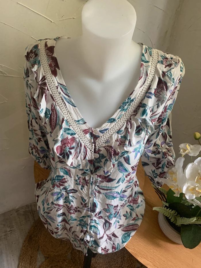 Blouse fleurie taille 40 M&Mode - photo numéro 3