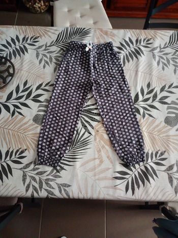 Pantalon fin été gris motif étoile fille 6 ans Gémo