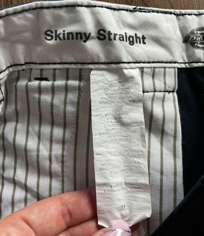 Pantalon bleu marine Dickies Skinny Straight pour femme, taille W 26 (36 taille française) - photo numéro 6