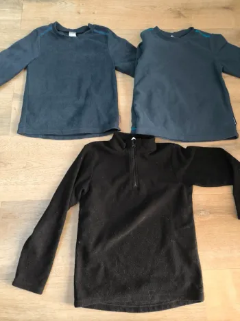 Lot de 3 polaires decathlon 8 ans