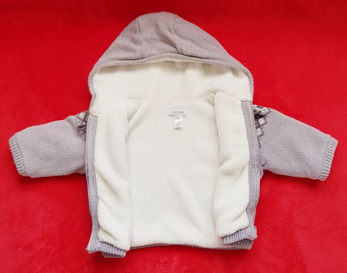 💙 Gilet fourré à capuche - Obaibi - 3 mois 💙 - photo numéro 4