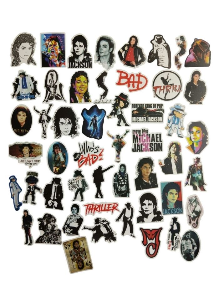 Set 50 stickers autocollants Michael Jackson