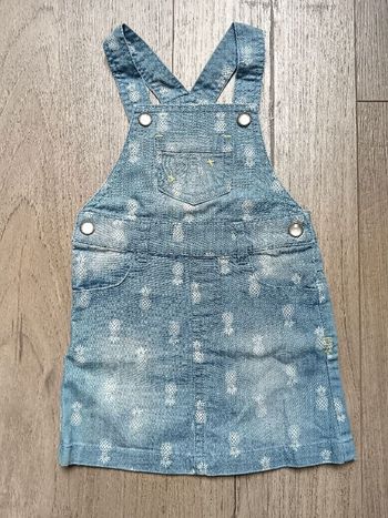 Robe/ salopette jeans ananas 18 mois