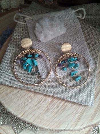 Boucles d'oreilles en pierres naturelles