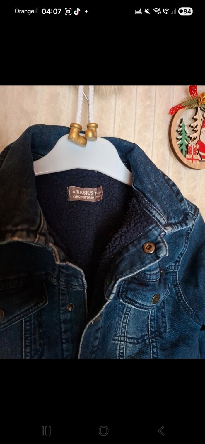 Blouson en jeans doublé en polaire orchestra 8 ans - photo numéro 2