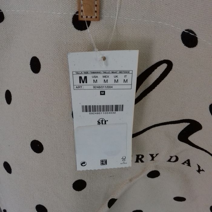 Tote écru pois noirs  - Stradivarius - 50X40cm- Neuf - photo numéro 8