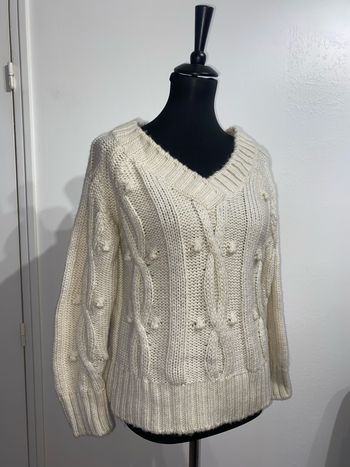 Pull d’hiver Monoprix blanc cassé