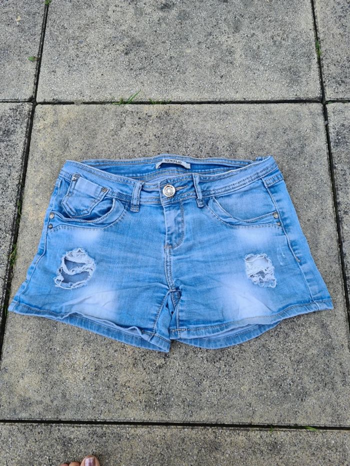 Short en jeans