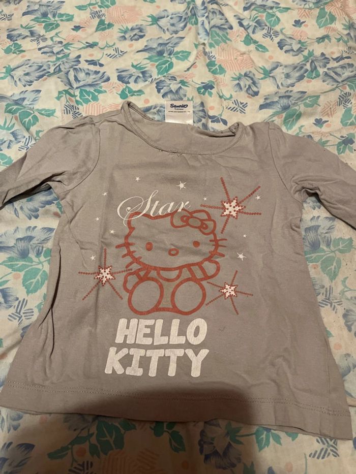 Ensemble jupe et tee shirt manches longues hello kitty 2 ans - photo numéro 5
