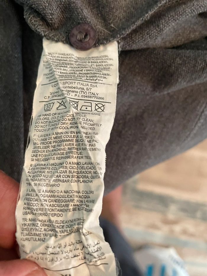 Polo Lotto homme – Taille XL – Gris anthracite en parfait état - photo numéro 5