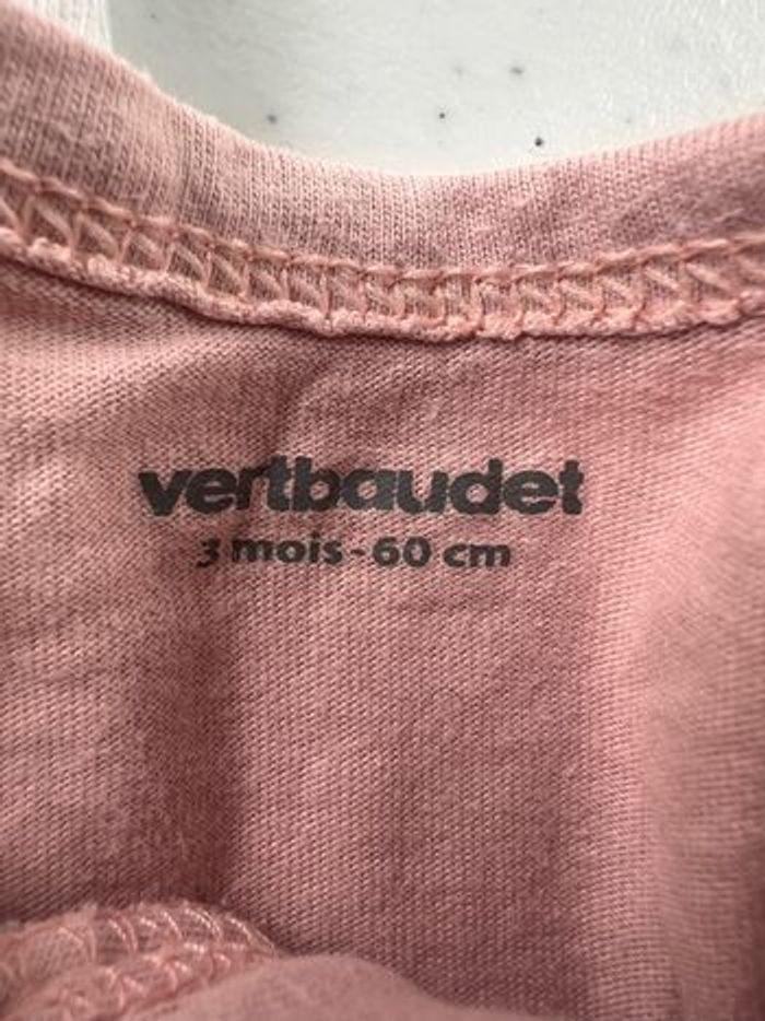 Lot de deux pyjamas zip fermeture éclair vertbaudet taille 3 mois - photo numéro 3