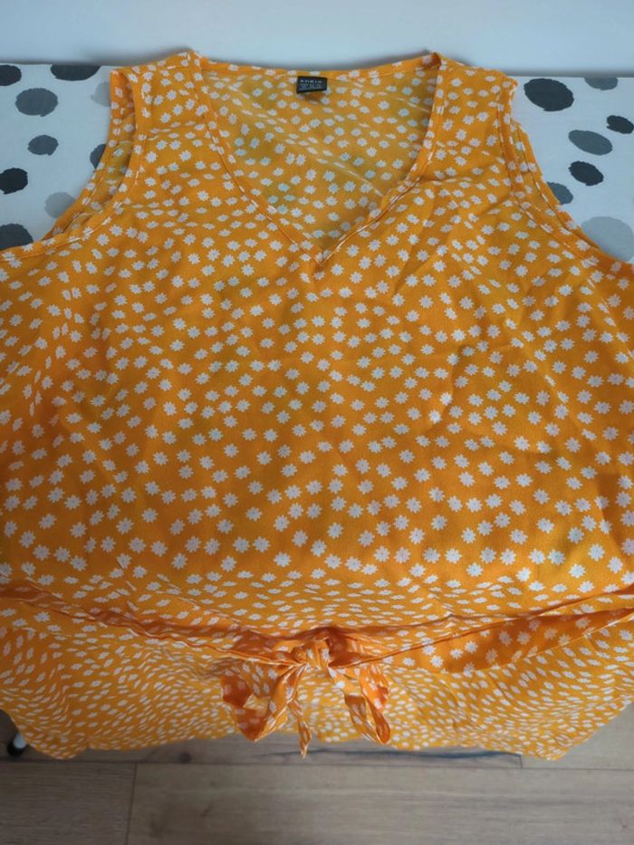 Robe d'été jaune fleurie - photo numéro 4