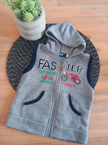 Gilet sans manches gris R&P – Taille 2 ans