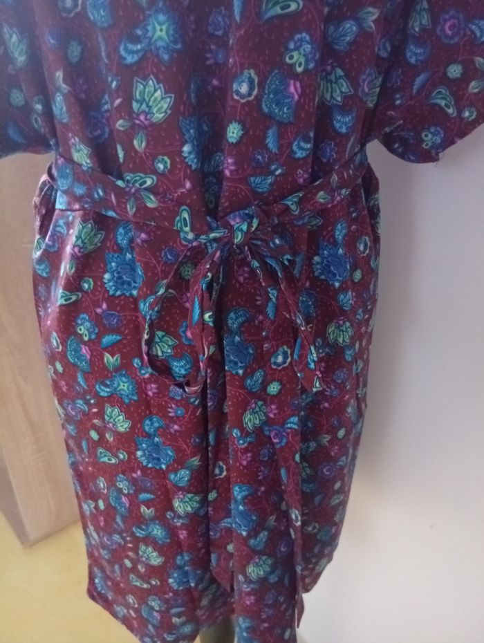 Jolie robe imprimée florale manches/kimono longueur genou - photo numéro 7