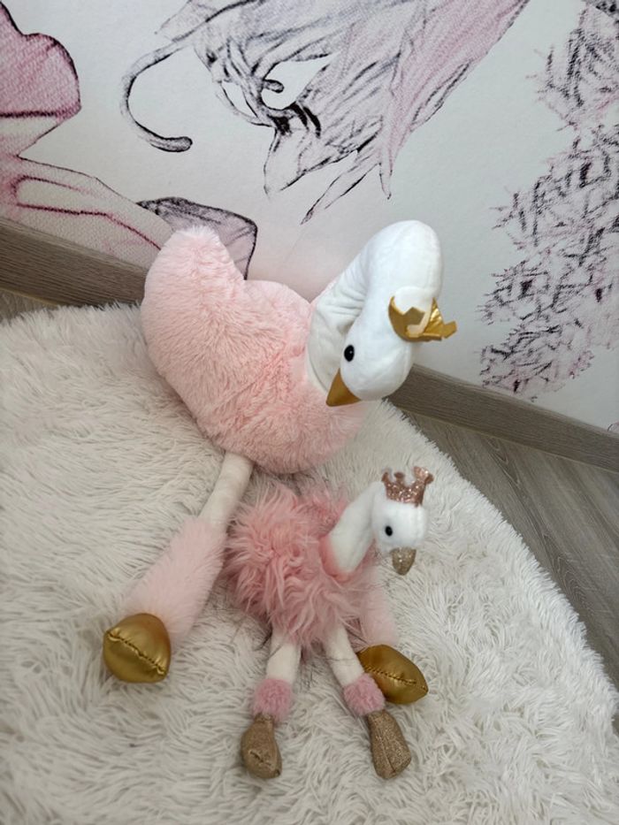 Lot de 2 peluches cygne - photo numéro 2