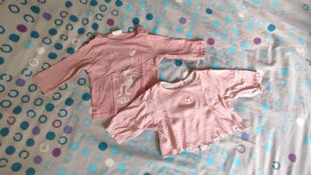 Lot tee-shirts roses fille