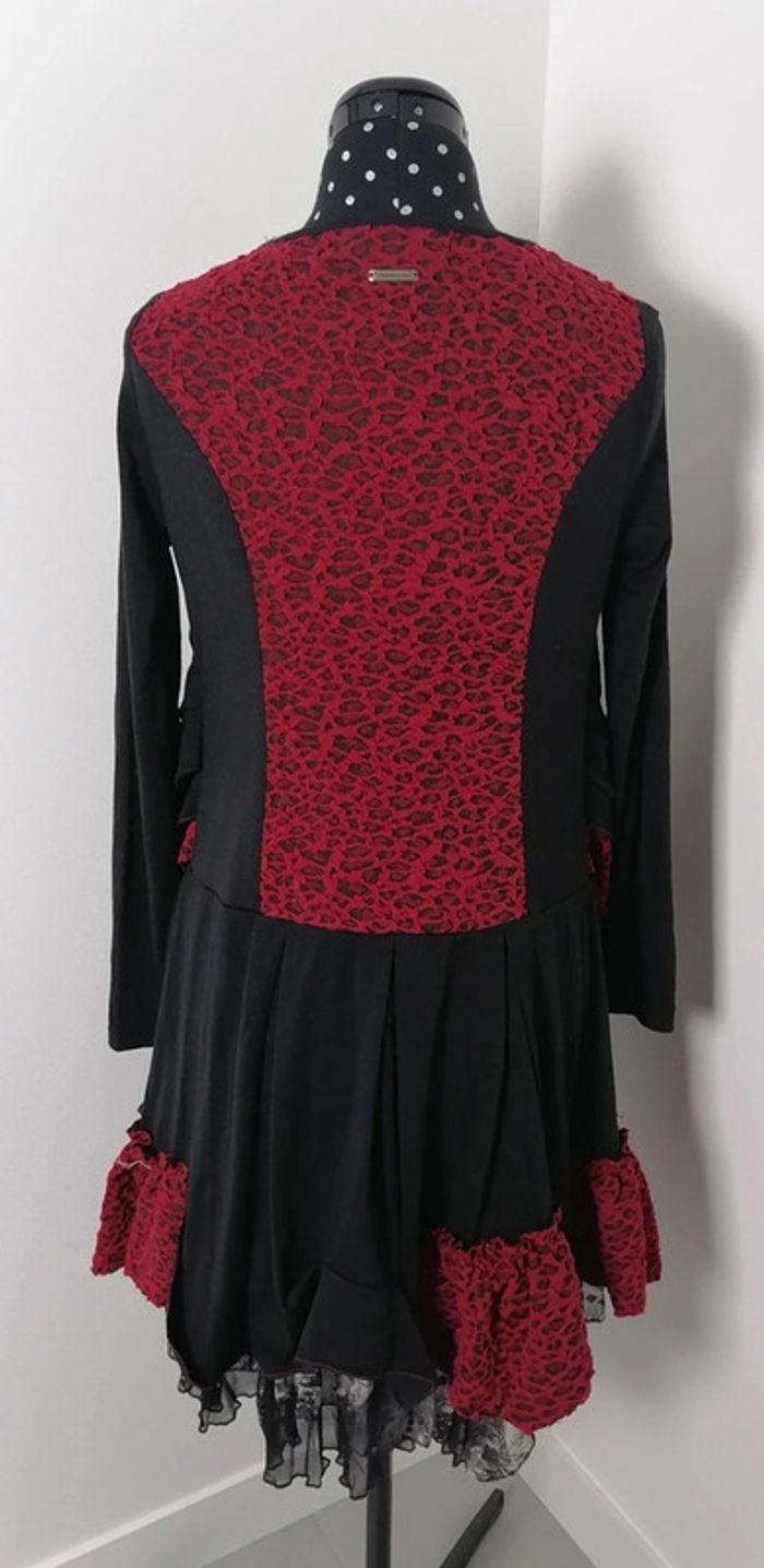 Robe et veste asymétrique 2 en 1 noir rouge Taille M C'fait pour vous - photo numéro 6