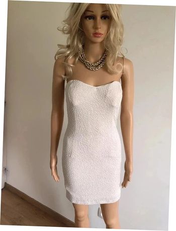 Robe bustier écrue pailletée Morgan taille S excellent état