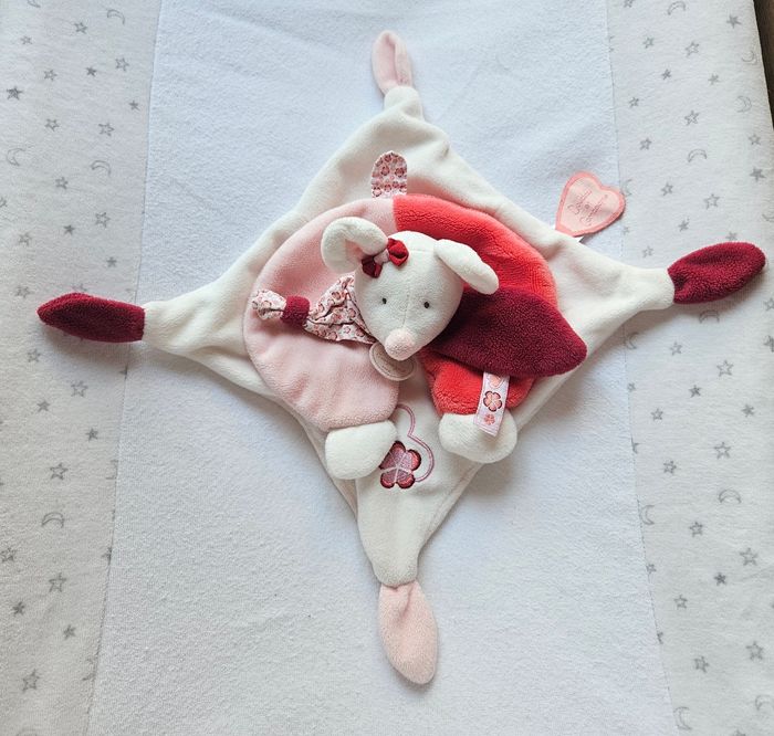 Doudou souris Doudou et compagnie peluche - Céleste & Clémentine - photo numéro 2