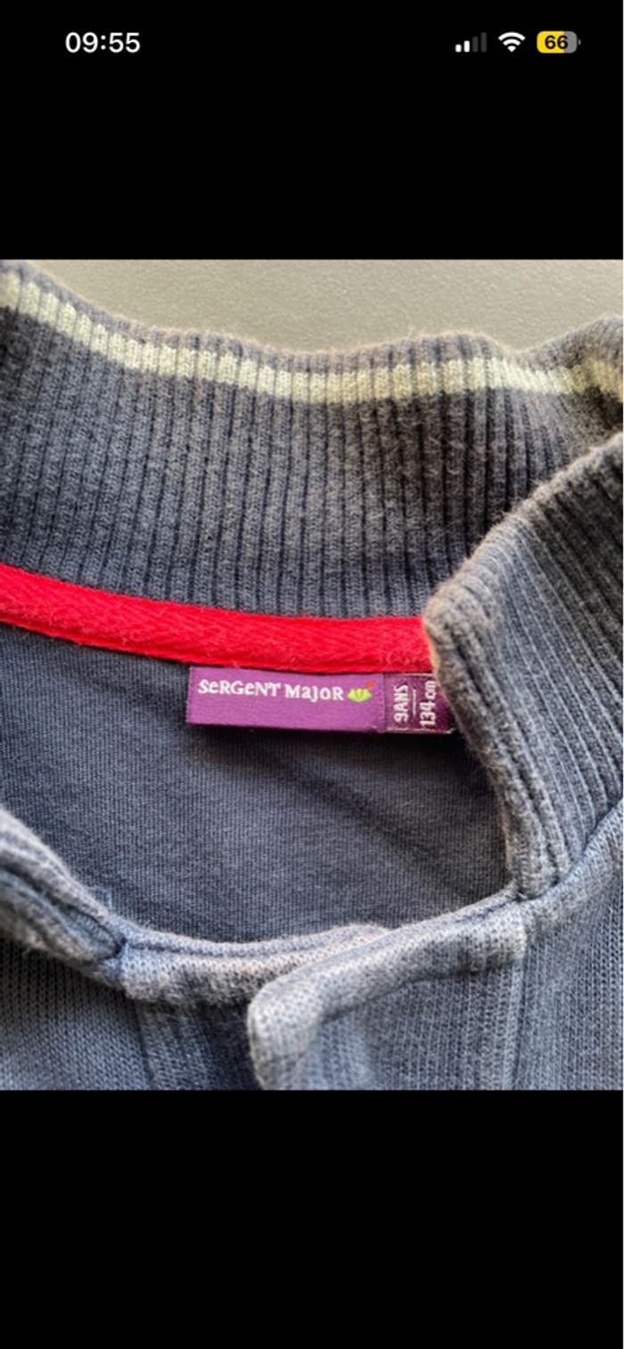 Gilet à boutons Sergent Major Bleu Marine  9ans - photo numéro 4