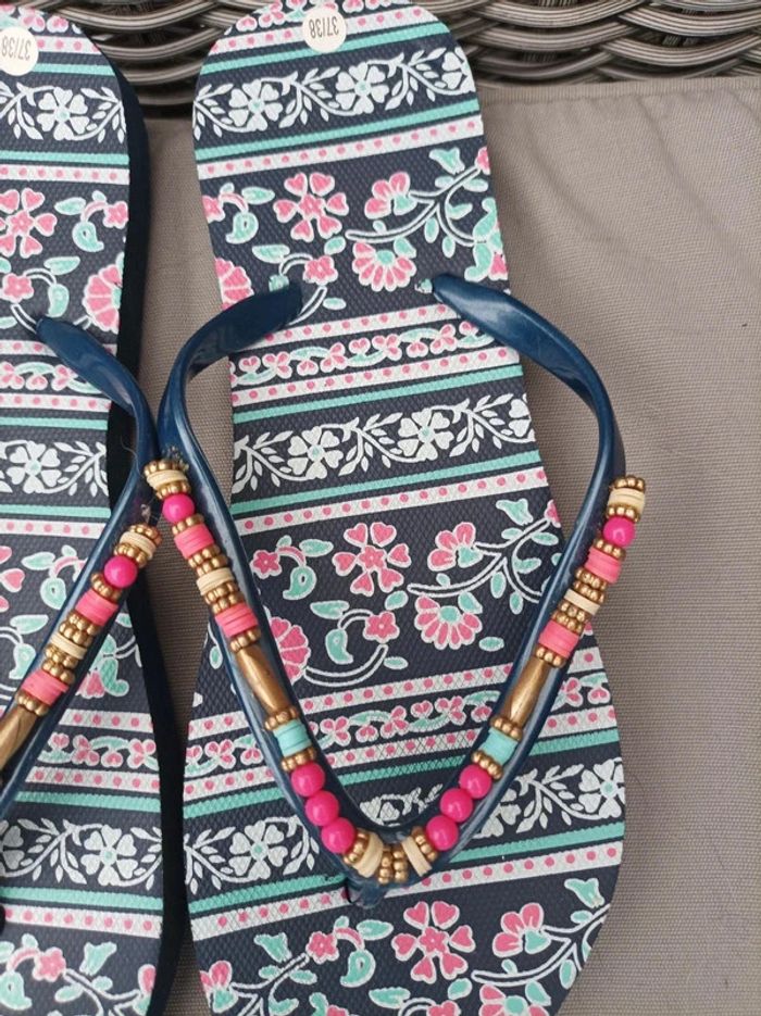 Jolies tongs fille-femme 37-38 - photo numéro 2