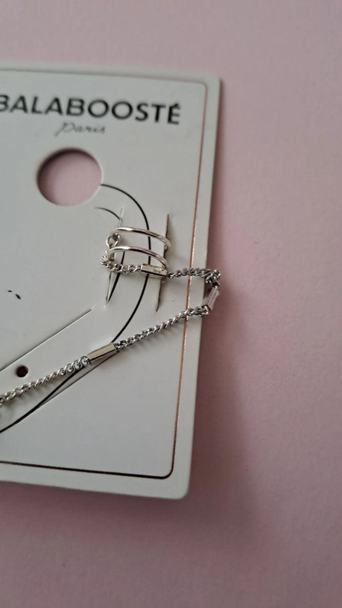 Boucle d'oreille Bala Boosté neuve jamais porté avec emballage de couleur argentée - photo numéro 4
