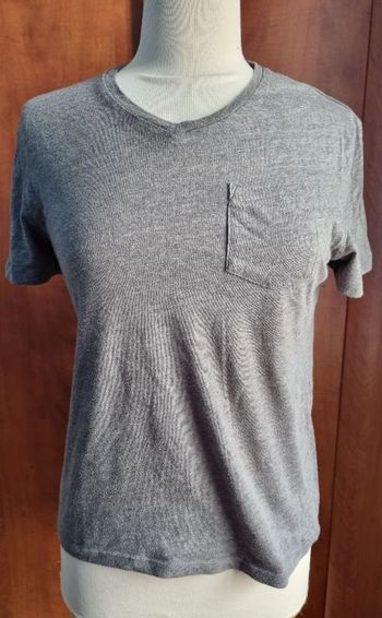 T-shirt uni gris taille S mixte