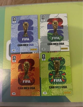 4 cartes trophées panini coup du monde