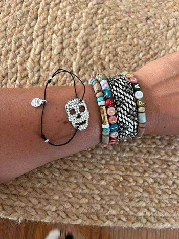 Bracelet strass tête de mort