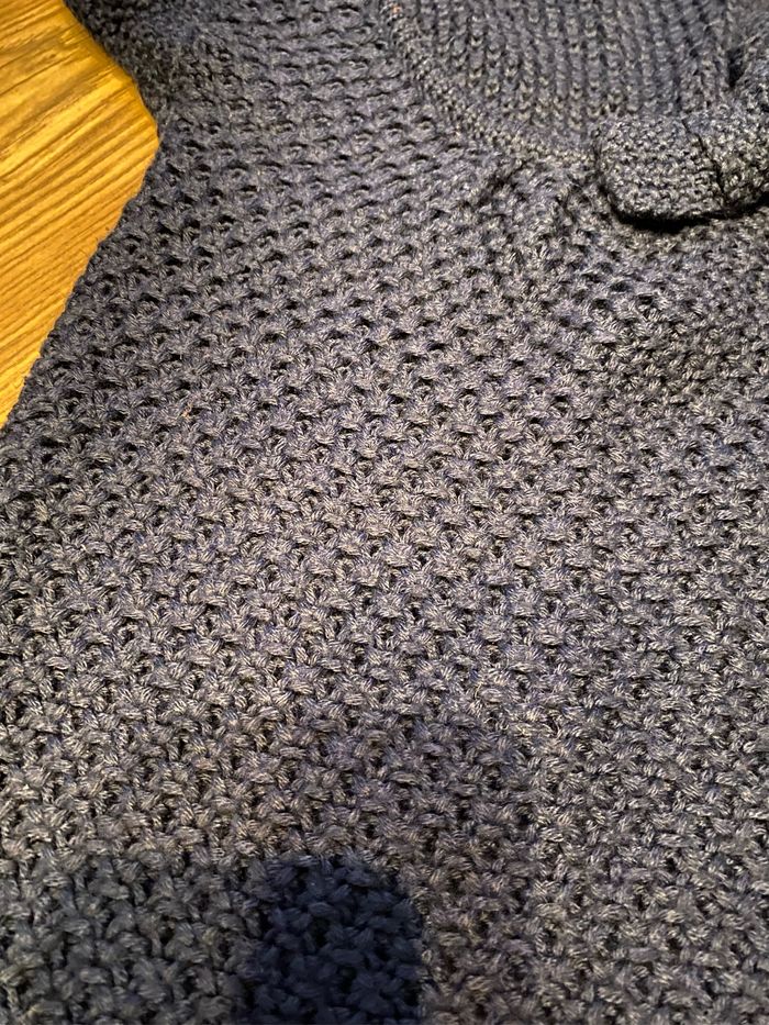 Robe en mailles bleues NafNaf taille xs - photo numéro 5