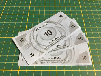 Lot x3 billet de 10 pièce détachée Monopoly Duel Masters Hasbro Parker Wizards #A64