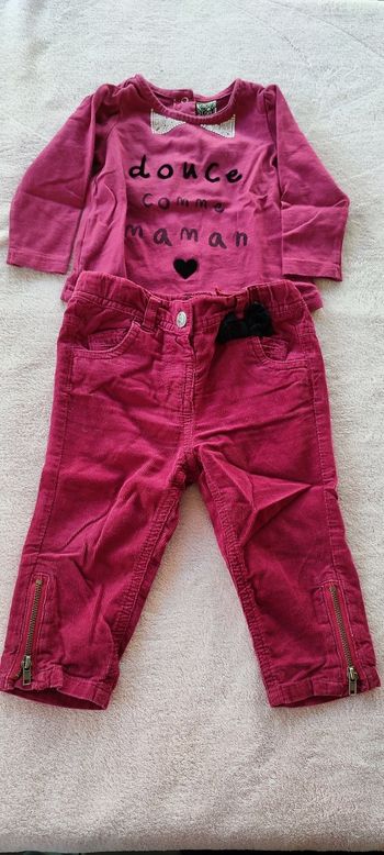 Ensemble tape à l'oeil 12 mois