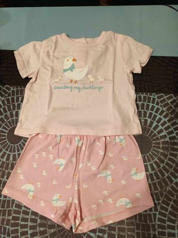 ensemble ou pyjashort fille 12 mois tex