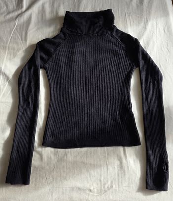 Pull & Bear Col Roulé Viscose Noir Bon État Taille S
