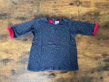 Teeshirt manches longues bleu liberty / fleuri