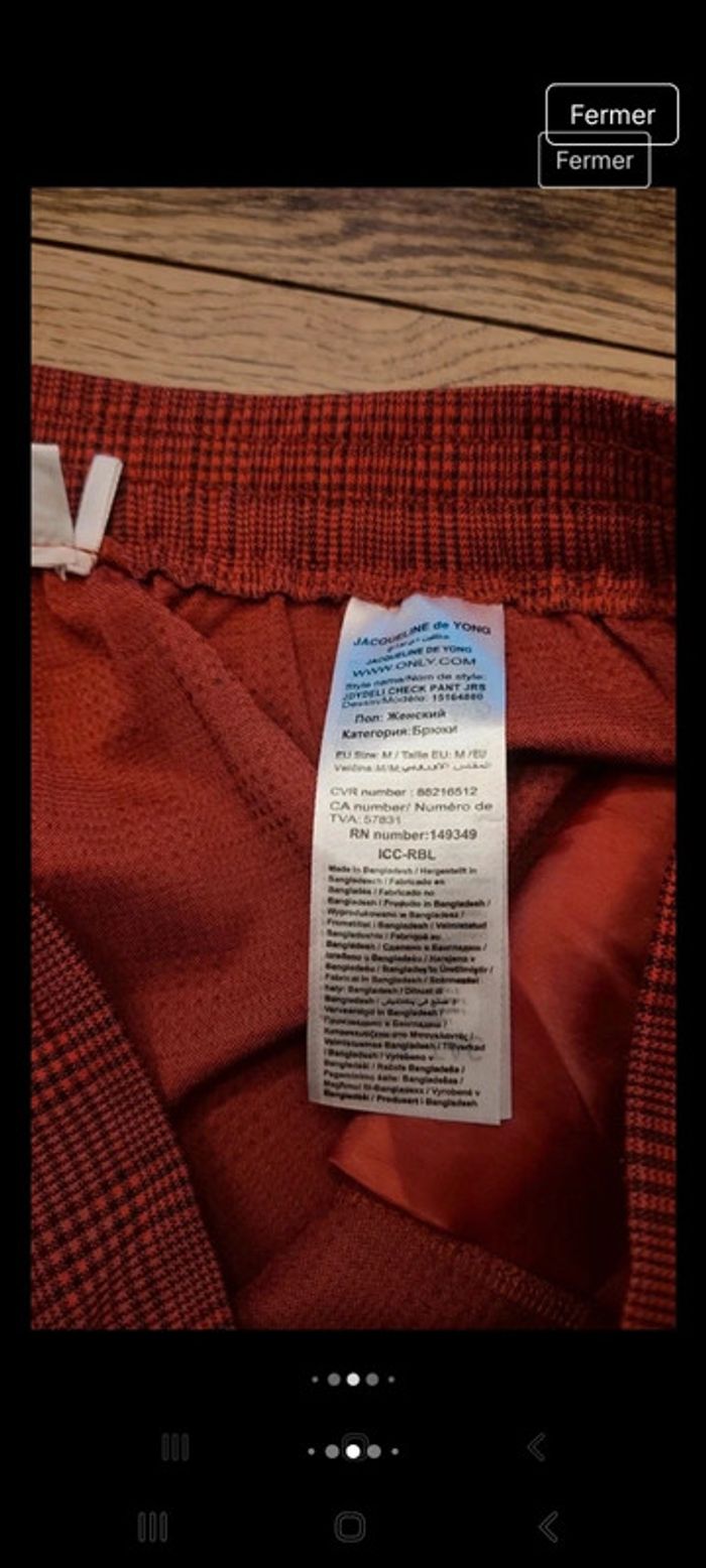 Pantalon Jaqueline de Jong rouge/noir eu M - photo numéro 8
