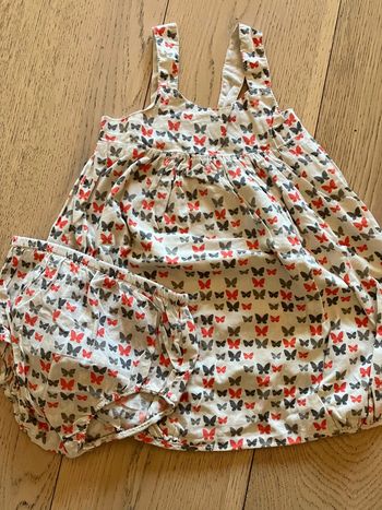 Robe été à bretelles bébé fille 12 mois Obaibi