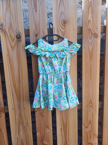 Jolie robe été épaules dénudées imprimé fleuri 5 ans Orchestra