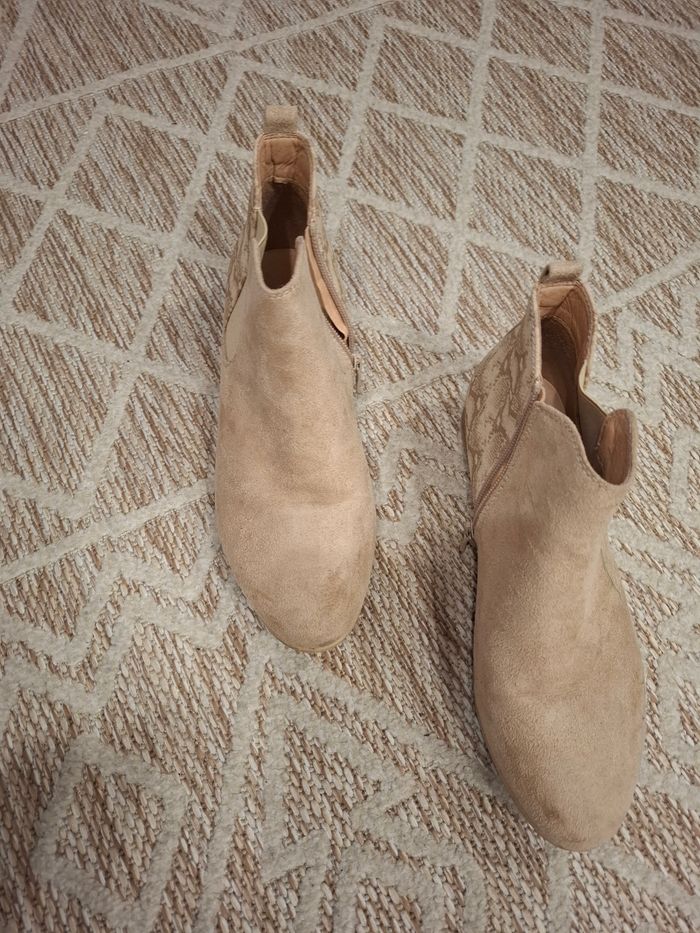 Bottines  beige - photo numéro 3