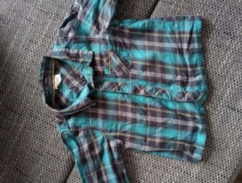 Chemise à carreaux manches longues 9mois